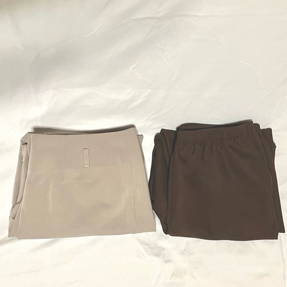 Set of 2 Neutral Color Women’s Trouser’s Casual Pants Size 14 - Picture 8 of 8